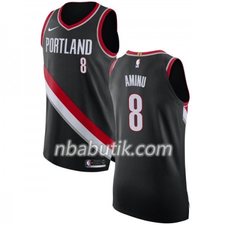 NBA Mænd Trøje Portland Trail Blazers Al-Farouq Aminu 8 Nike 2017-18 Sort Swingman
